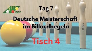 9 Deutsche Meisterschaft im Billardkegeln Tisch 4  Tag 7  DamenHerren [upl. by Imnubulo]