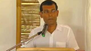 HIS EXCELLENCY MR MOHAMED NASHEED PRESIDENT OF THE MALDIVES [upl. by Hulburt]