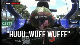 Ricciardo Hialrious Team Radio after P4 in Sprint Race Miami [upl. by Ardy]