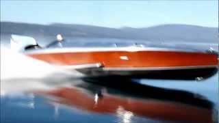 Hornet II Henry J Kaisers 193039 Gar Wood race boat on Lake Tahoe V12 Rolls Royce [upl. by Bevus755]