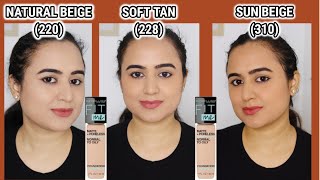 Maybelline Fit Me Compact Powder 310 Sun Beige  Maybelline Fit Me Compact Review Shade Comparison [upl. by Eedyaj769]