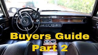 MERCEDES W108109 BUYERS GUIDE PART 2 THE INTERIOR [upl. by Smitty274]