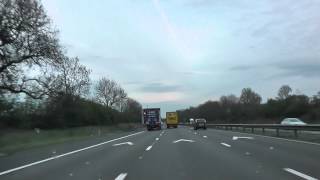 Driving On The M6 Motorway From J15 StokeonTrent To J14 Stafford Staffordshire England [upl. by Giddings]