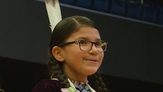 12yearold pow wow performer dances for those who can’t [upl. by Anuahsar]