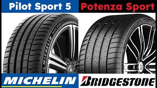 Michelin Pilot Sport 5 vs Bridgestone Potenza Sport [upl. by Huxham]