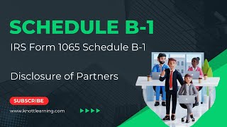 Form 1065 Schedule B1 Disclosure of Partners [upl. by Htrag950]