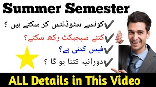 Summer Semester 2024 All Details in this Video How to enroll  VU Summer Semester2024 [upl. by Jordana7]