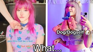 Tiktok Girl Now IDENTIFIES AS A DOG [upl. by Dolhenty515]