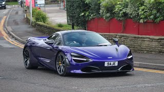 Supercars in Alderley Edge 2024 720S Huracan Evo 458 Artura MP412C R8 x2 570S… [upl. by Nash610]