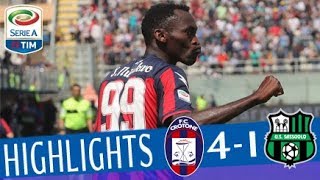 Crotone  Sassuolo 41  Highlights  Giornata 35  Serie A TIM 201718 [upl. by Keyek224]