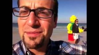 Giant Lego Man Washes Up On Siesta Key Beach [upl. by Nisior]