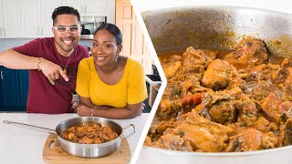 Jamaican Brown Stew Chicken Recipe Video [upl. by Eirruc]