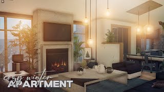 Cozy Winter Apartment  Roblox  Bloxburg House build  Speedbuild [upl. by Yldarb289]