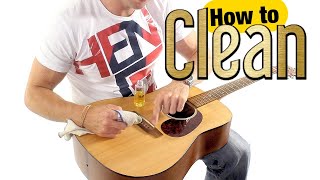 How to Clean a Guitar  Acoustic Guitar Maintenance [upl. by Bernetta]