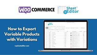 WooCommerce How to Export Variable Products and Variations [upl. by Moynahan]