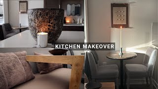 EXTREME KITCHEN  DINING AREA MAKEOVER  COFFEETEA BAR  DIYS  MORE  SIGNED ANDREA [upl. by Hesky]