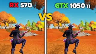 Fortnite  RX 570 vs GTX 1050 ti  performance Settings 1080p [upl. by Wahs]