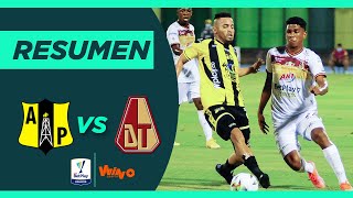 Alianza Petrolera vs Tolima Goles y Highlights Liga BetPlay Dimayor 20221  Fecha 17 [upl. by Naerad]