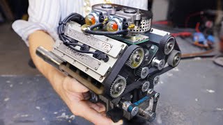 Miniature V8 Engine Runs like the Real Thing  78cc DOHC 6HP [upl. by Cleodel]