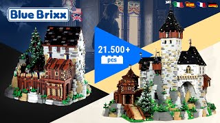 BlueBrixx Blaustein Castle  The evolution of our medieval fortress 21500 bricks amp 4 expansions [upl. by Bordie961]