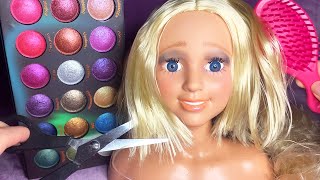 ASMR Makeup Haircut on Mannequin Whispered [upl. by Zul]