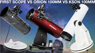 CELESTRON FIRSTSCOPE VS KSON 102 VS ORION SKYSCANNER 100 WHICH TABLE TELESCOPE IS BETTERHINDI [upl. by Elkin]