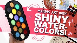 OooOOOoo SHINY ✨ Mystery Art Box  Paletteful Packs Unboxing  Pearlescent Watercolors [upl. by Nahguav]