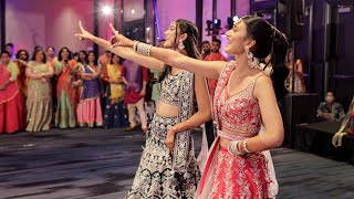 Beautiful Sangeet Dance Performance by the Bride and her Sister  Indian Wedding 4K [upl. by Suirrad]