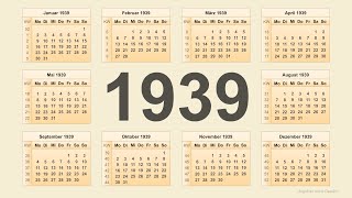 Kalender 1939 [upl. by Erlene]