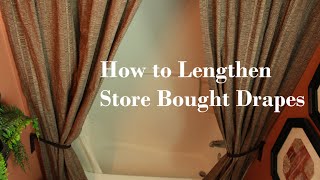 How To Lengthen Store Bought Drapes [upl. by Quintina207]