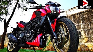 Dominar 400 2018 First Ride Review Red Matte black Walkaround BikesDinos [upl. by Peatroy668]