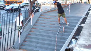 SKATEBOARD BREAKS MID HANDRAIL [upl. by Ritchie]