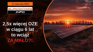 Surowcowe info 11 stycznia 2024 – 25x więcej OZE w ciągu 6 lat to wciąż ZA MAŁO [upl. by Xuerd551]