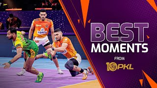 Best moments from PKL Season 10  Pro Kabaddi League [upl. by Oetsira]