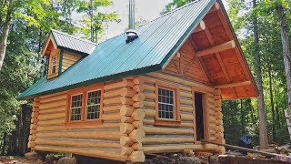 Father amp Son Build their Dream Log Cabin in the Canadian Wilderness FULL BUILD [upl. by Eicart904]