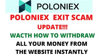 Poloniex withdrawal stopped Update how to withdraw your money [upl. by Eleonora]