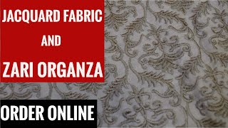 Fancy Party wear  Jacquard Fabric  Zari Organza Shawls [upl. by Oznecniv]