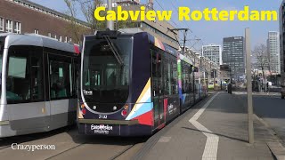 Cabinerit Rotterdam Centraal  Sandelingplein met Eurovision RET Tram [upl. by Eserrehs431]