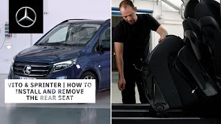 MercedesBenz Vito amp Sprinter 2024  How To Install amp Remove The Rear Seat Or Bench [upl. by Yetti]