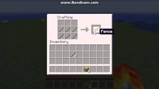 Minecraft How to craft fences and fence gates [upl. by Ystap]