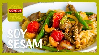 Noodles recept met ketjap sesam woksaus  Han’s Recepten  GoTan [upl. by Enelec]