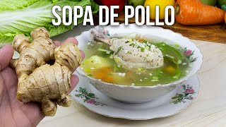 SOPA DE POLLO CON JENGIBRE [upl. by Ahseyt]