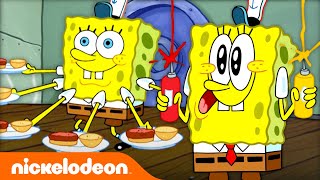 SpongeBob Cooking Krabby Patties for 20 Minutes 🍔  Nicktoons [upl. by Schaab782]