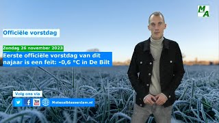 Eerste officiële vorstdag van dit najaar komende week vrij koud en winterse neerslag op komst [upl. by Sirkin]