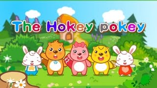 The Hokey Pokey  Sing Along Kids Dance Song with Lyrics  Cartoon Animation for Children [upl. by Raquel]