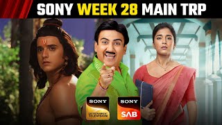 Sony Sab amp Sony TV Week 28 MAIN TRP  Shrimad Ramayan  TMKOC  Pukar  Telly Wave News [upl. by Utley]