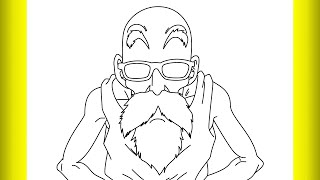 How To Draw Master Roshi From Dragon Ball Z  Drawing Creation [upl. by Percival]