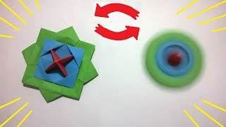 HOW TO MAKE A ORIGAMI FIDGET SPINNER [upl. by Asenev]