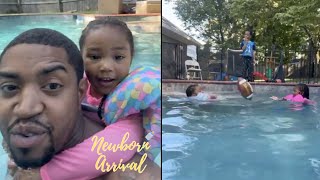 Scrappy Claps Troll Shading His Parenting While Swimming During Daddy Duty 🏊🏾‍♂️ [upl. by Anirehc]