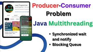 Producer  Consumer Problem in Java Multithreading [upl. by Nennerb]